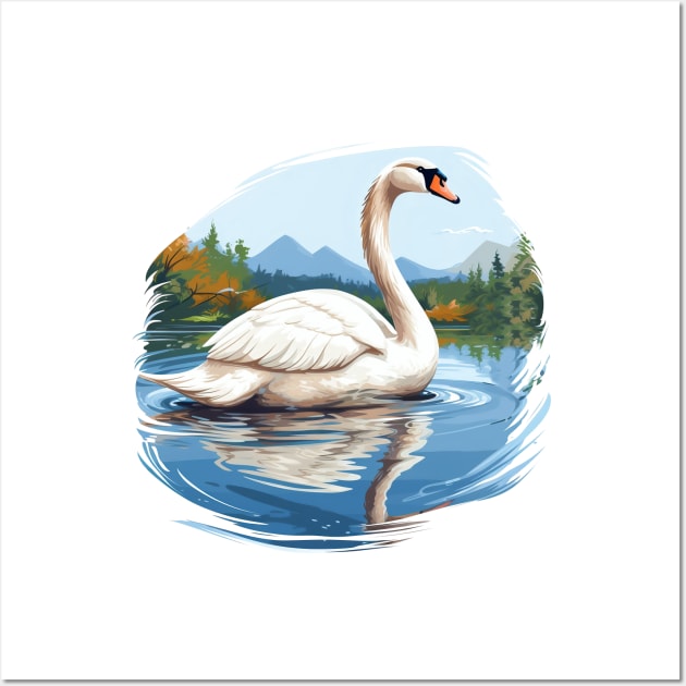 White Swan Wall Art by zooleisurelife